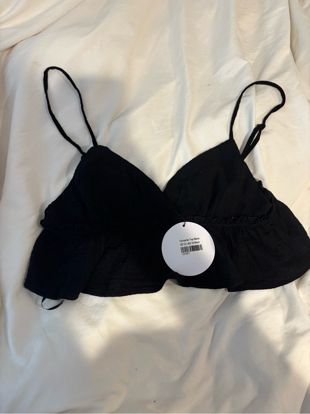 Princess Polly Black Cropped Bralette